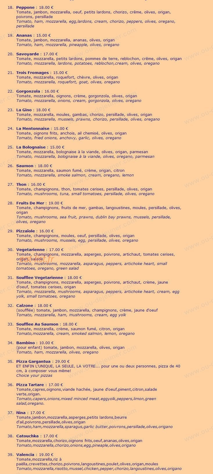 Chez Alain — carte page 5