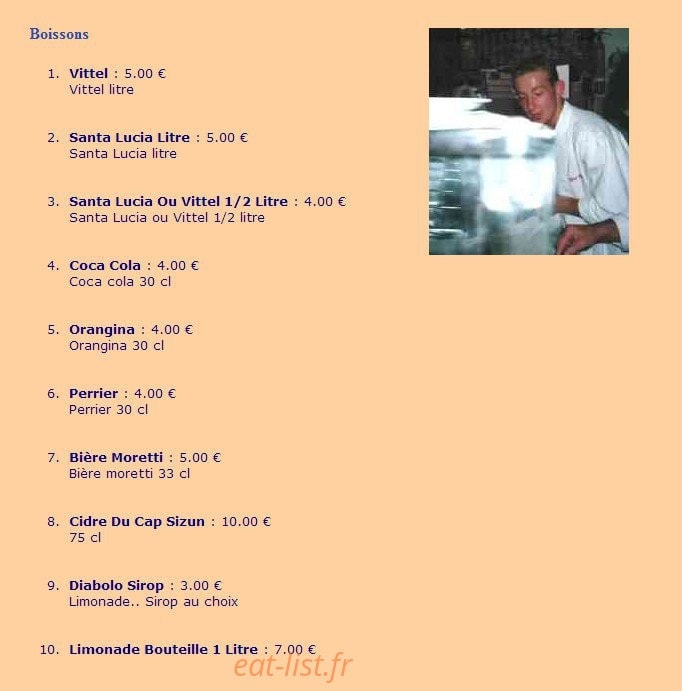 Chez Alain — carte page 10