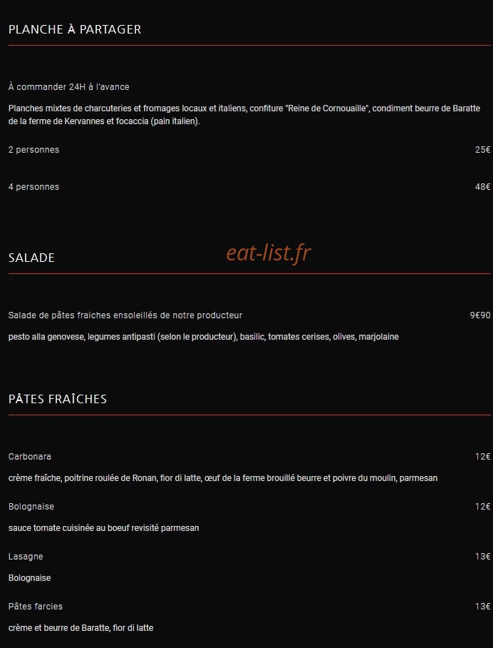 Chez davido — carte page 1