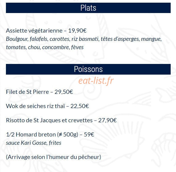 Chez Hubert — carte page 2