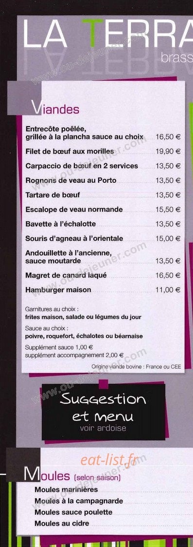 La Terrasse — carte page 3
