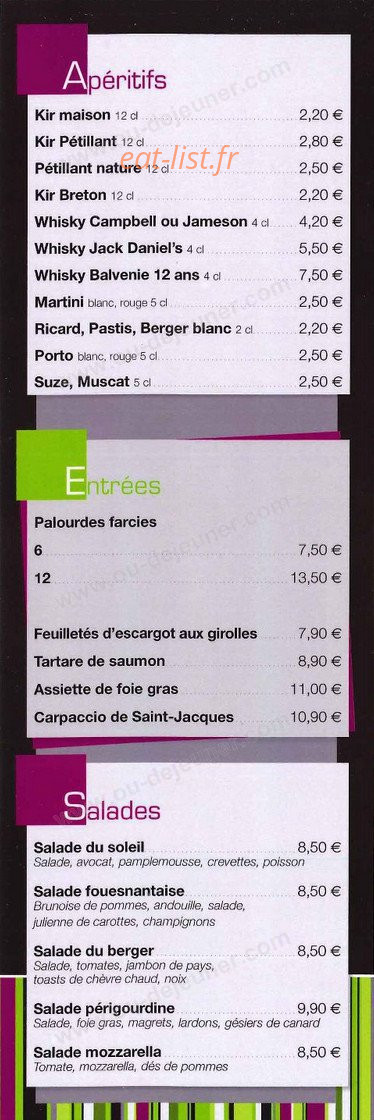 La Terrasse — carte page 2