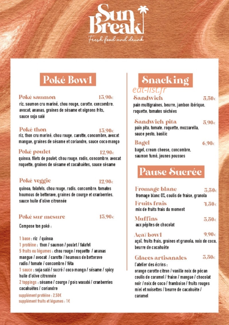 Sun break — carte page 1