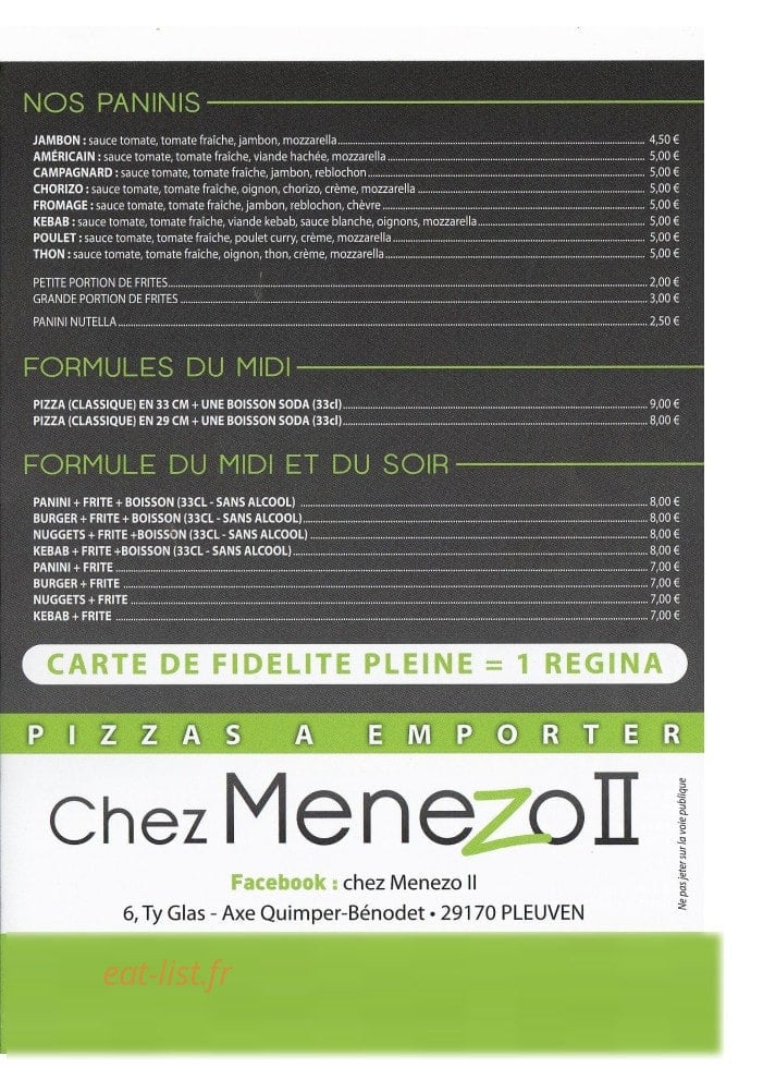 Chez menezo II — carte page 2