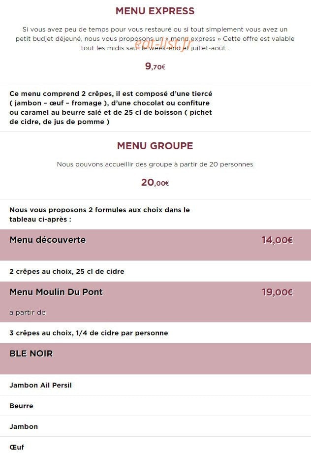 Chez mimi — carte page 2