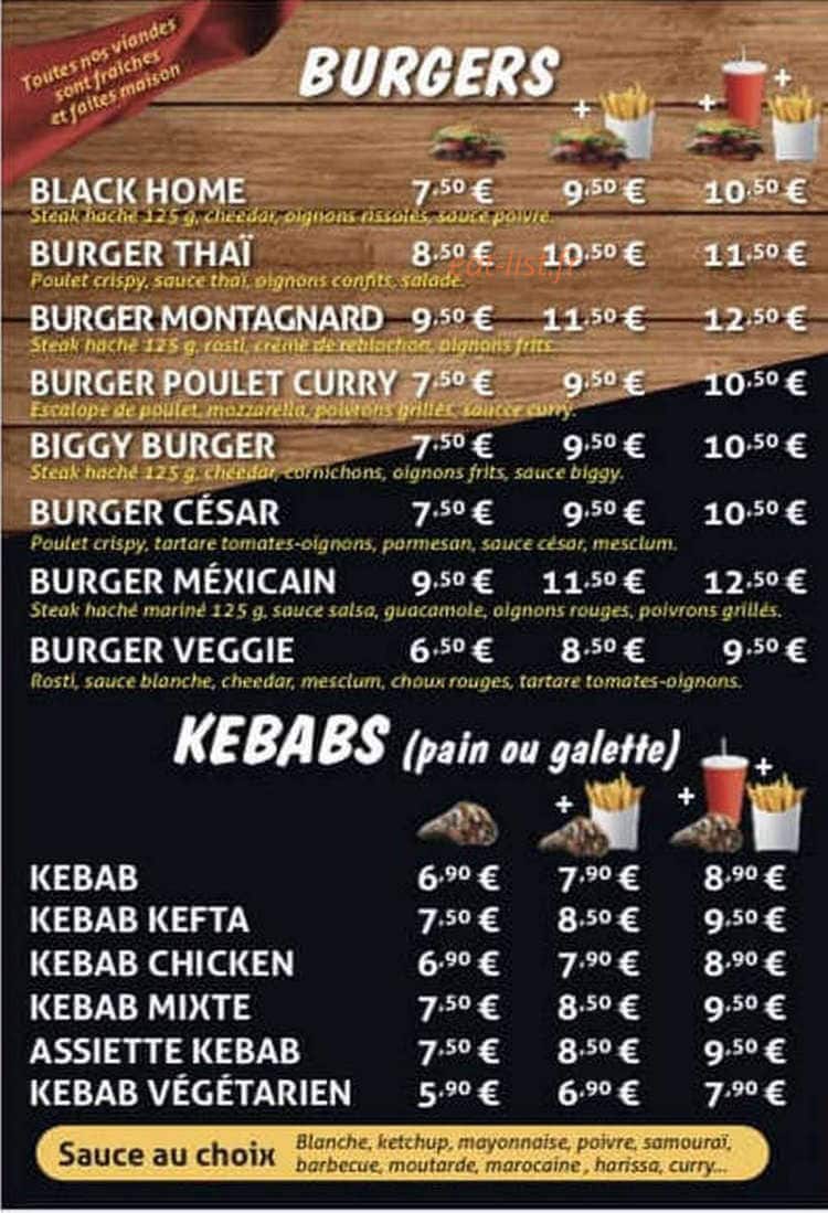 Home Burger — carte page 2