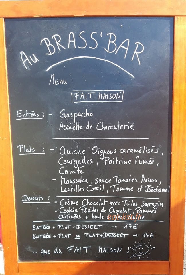 Brass'Bar - Les Bruyeres — carte page 1