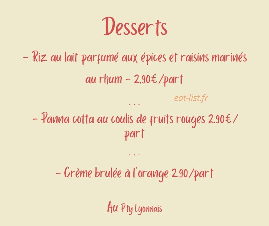 Au p’ty Lyonnais — carte page 3