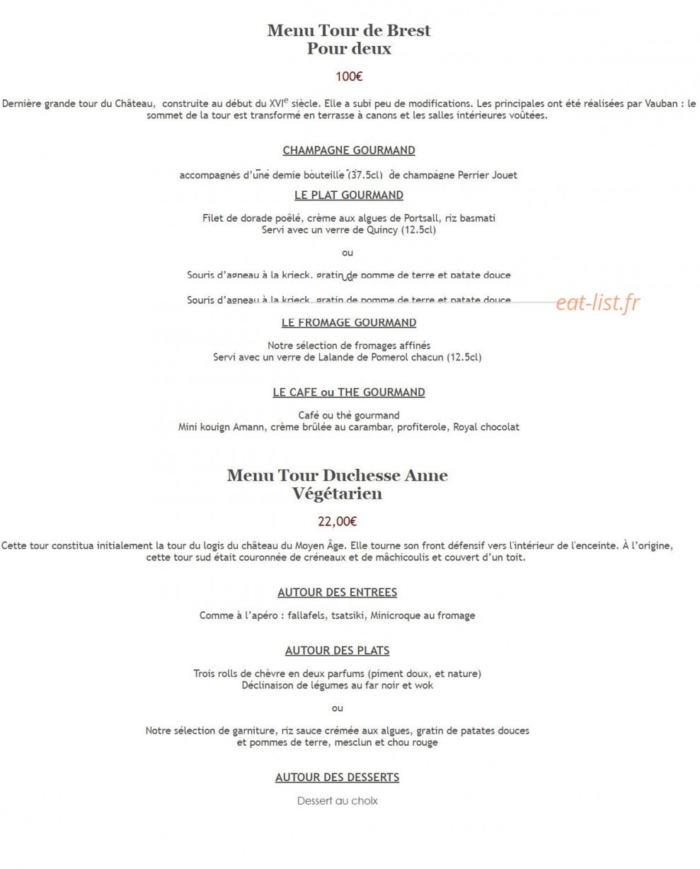 Aux Tours Du Chateau — carte page 7