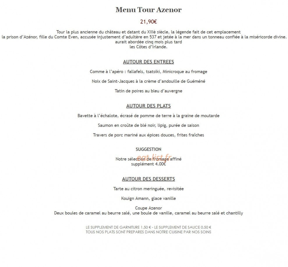 Aux Tours Du Chateau — carte page 4