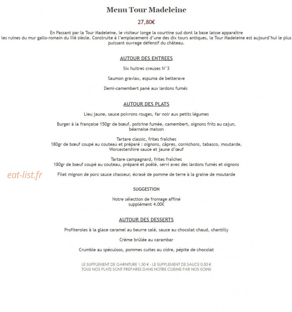 Aux Tours Du Chateau — carte page 5