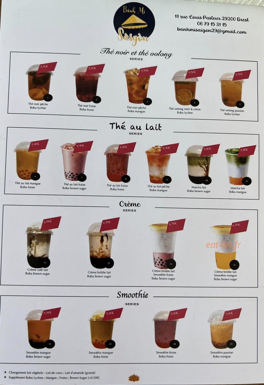 Bánh Mì — carte page 2