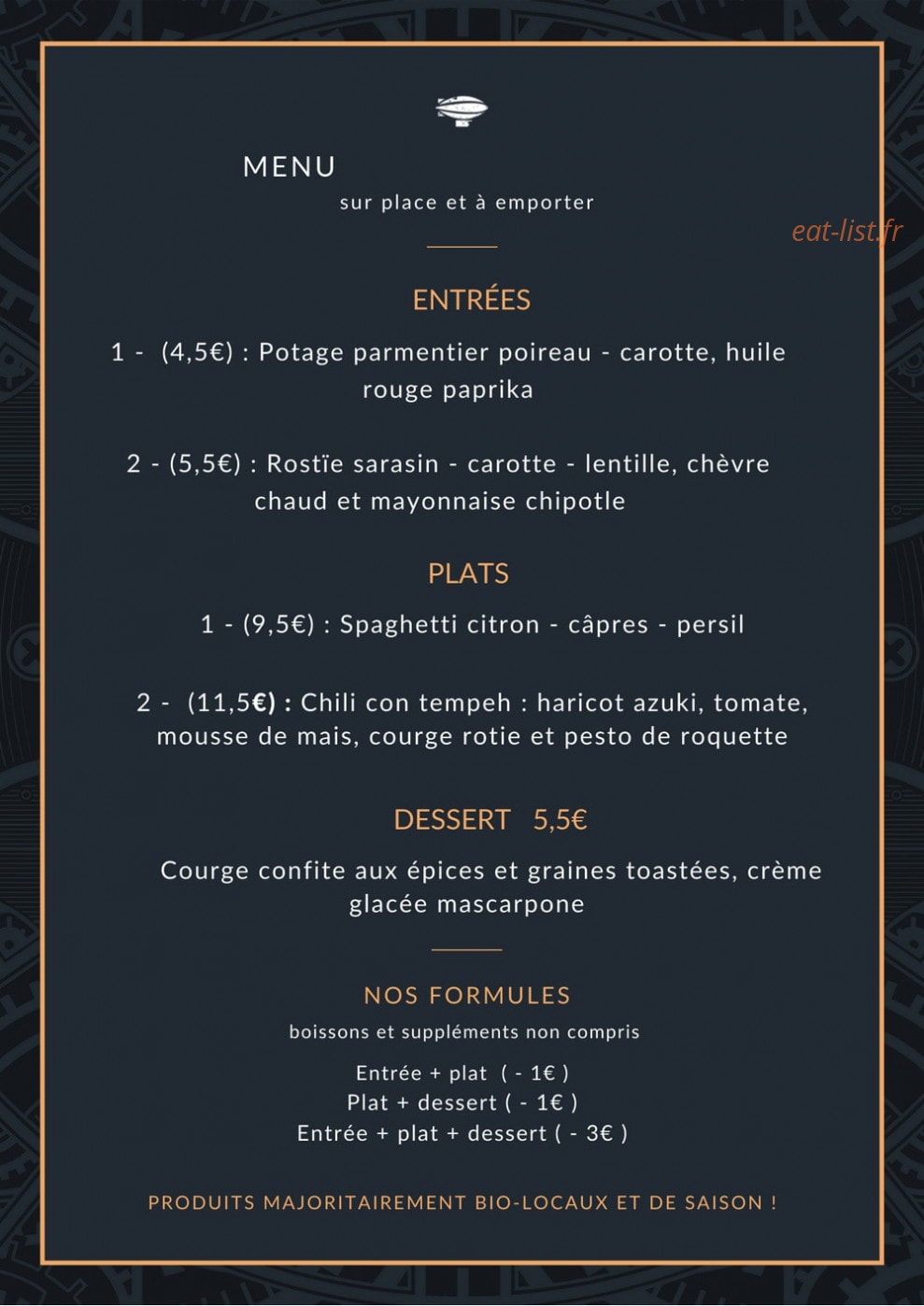 Beaj kafé — carte page 1