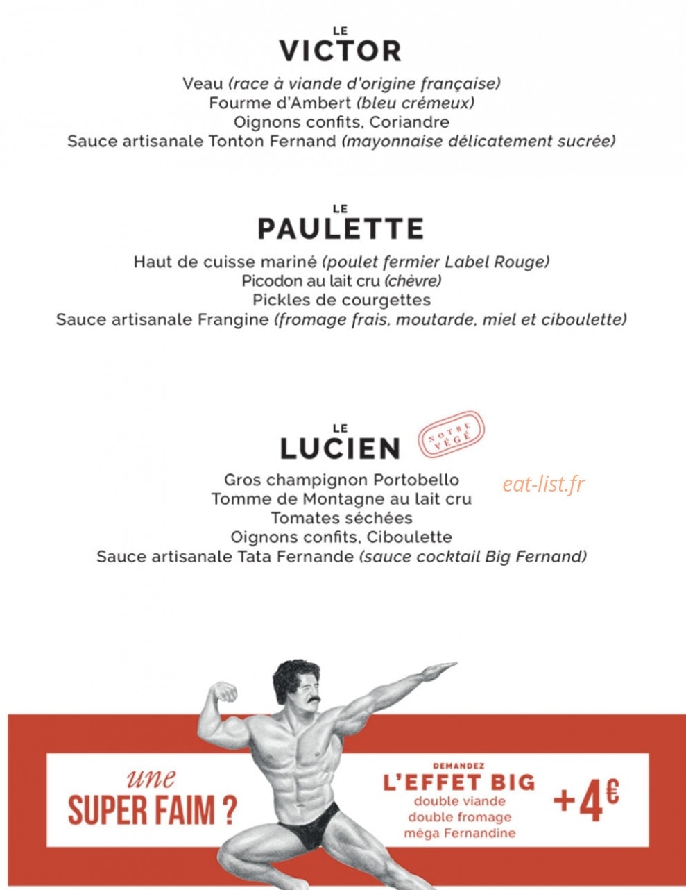 Big Fernand — carte page 2