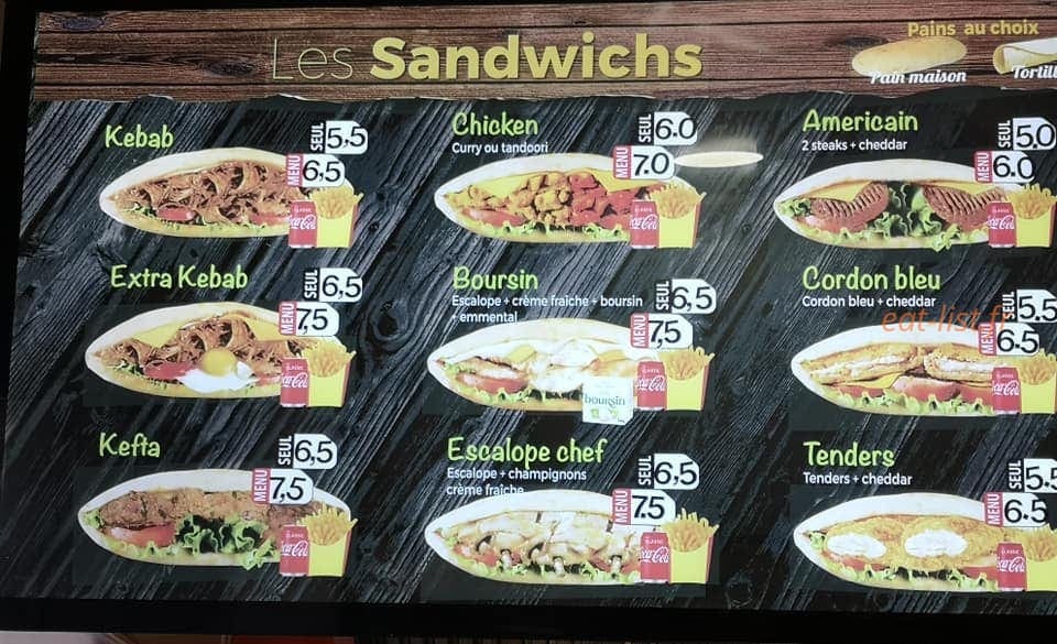 Blv kebab — carte page 1