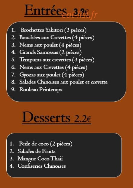 Bo Bun — carte page 1