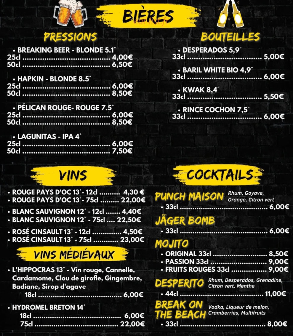 Breaking Club — carte page 2