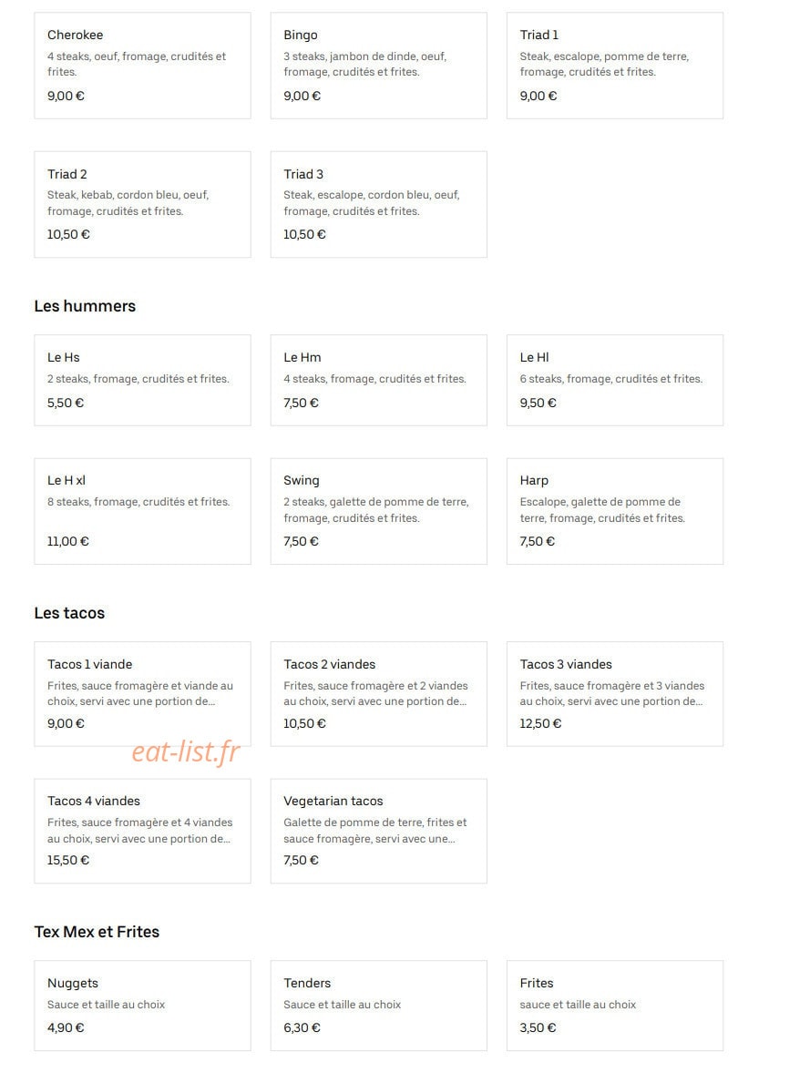Brest Food — carte page 3