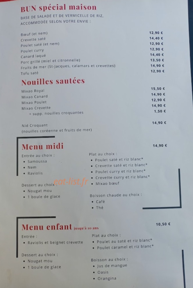 Brest Saigon — carte page 1