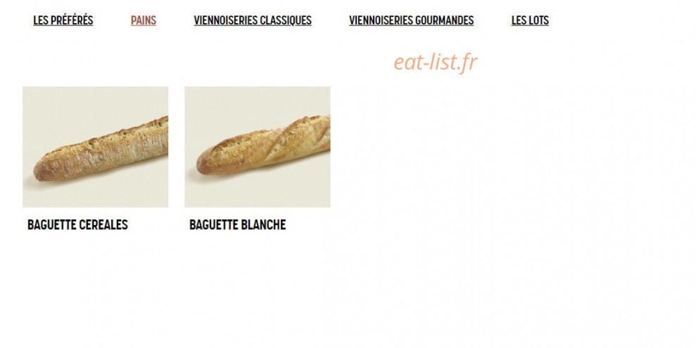 Brioche Dorée — carte page 8