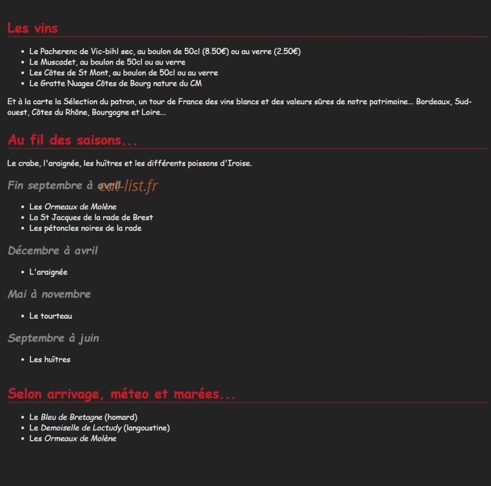 Crabe Marteau — carte page 2