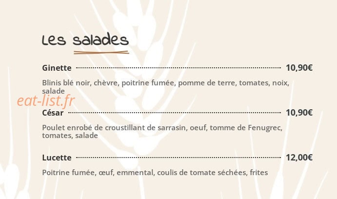Crêperie Chez Mémé — carte page 3
