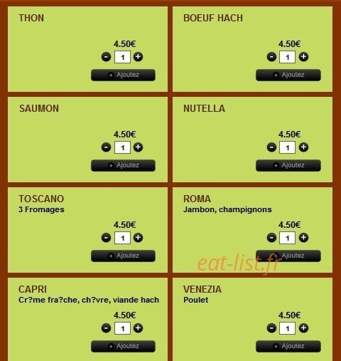 Dinapoli Pizza 29 — carte page 9