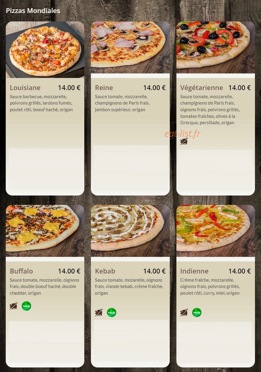 Doog Pizza — carte page 2