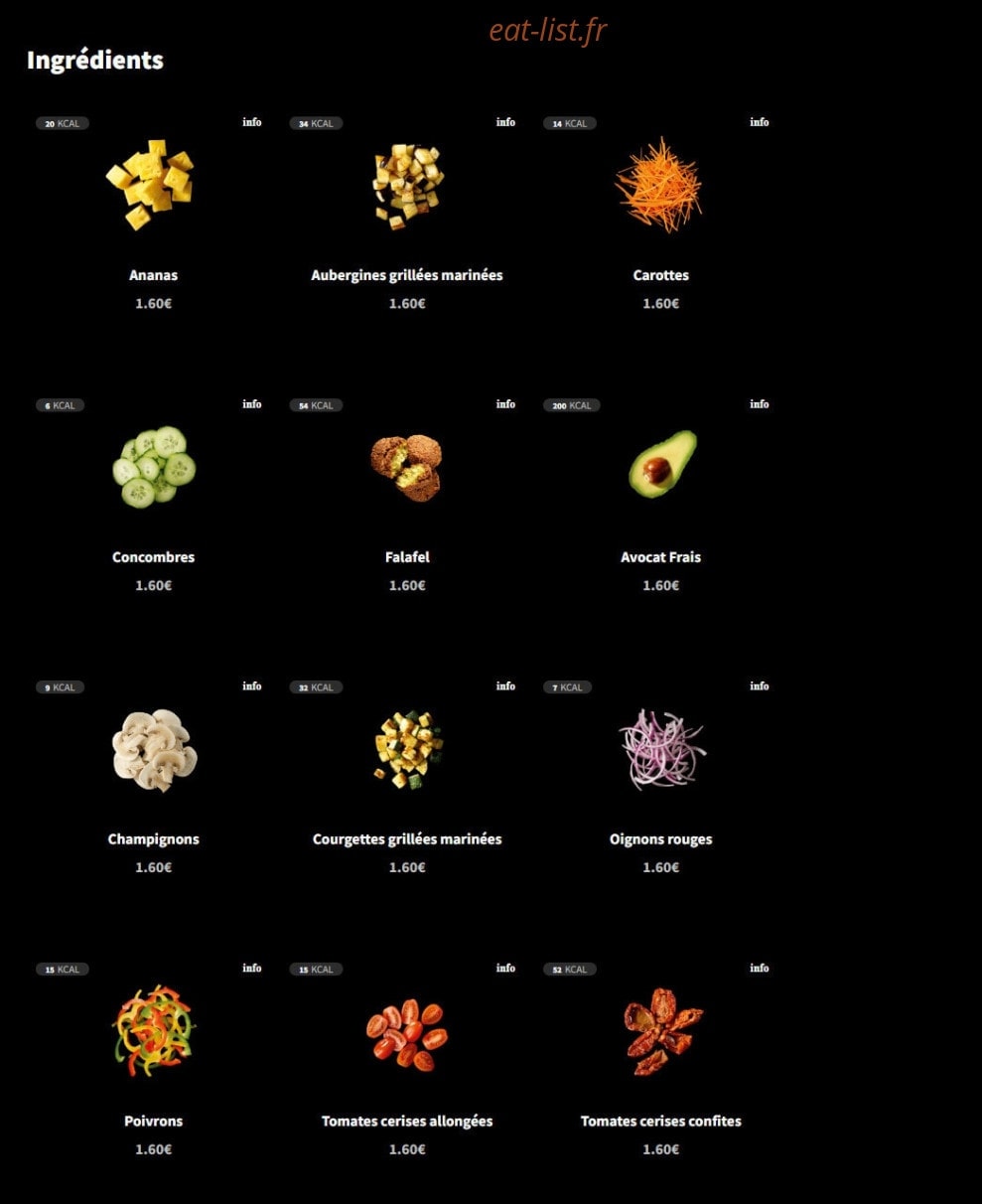 Eat Salad — carte page 3
