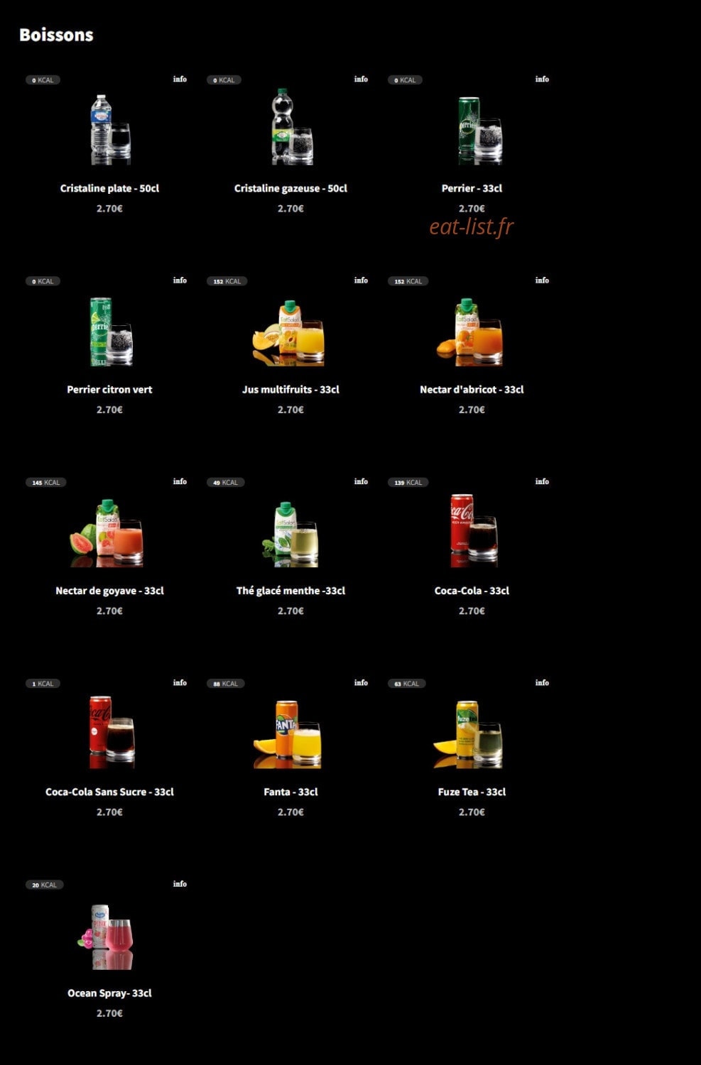 Eat Salad — carte page 8
