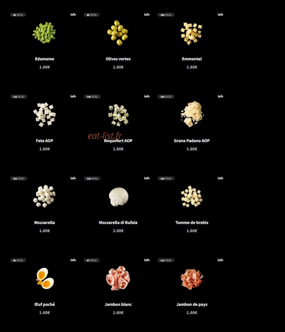 Eat Salad — carte page 4