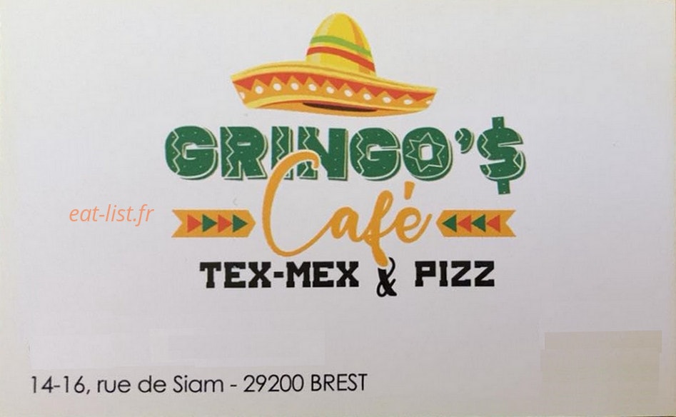 Gringo's Café — carte page 1