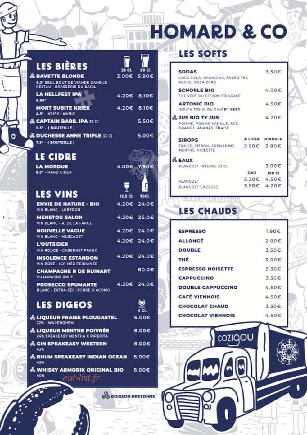 Homard & Co — carte page 2