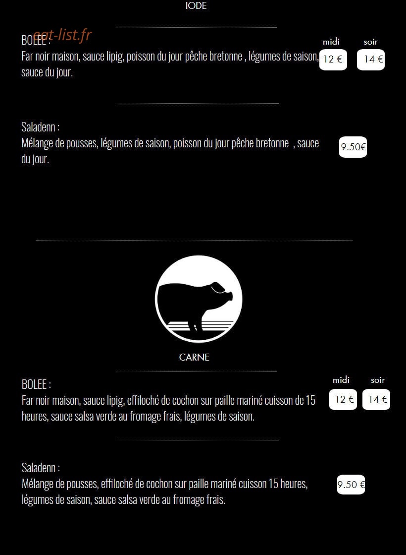 La Cale Brestoise — carte page 1