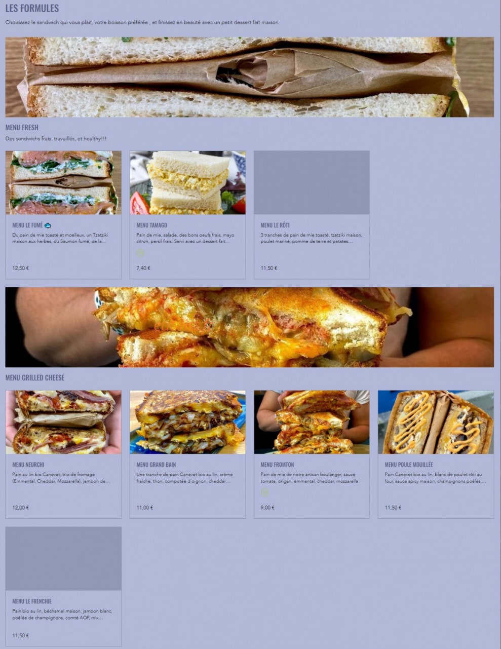 La Fine Bouffe — carte page 1