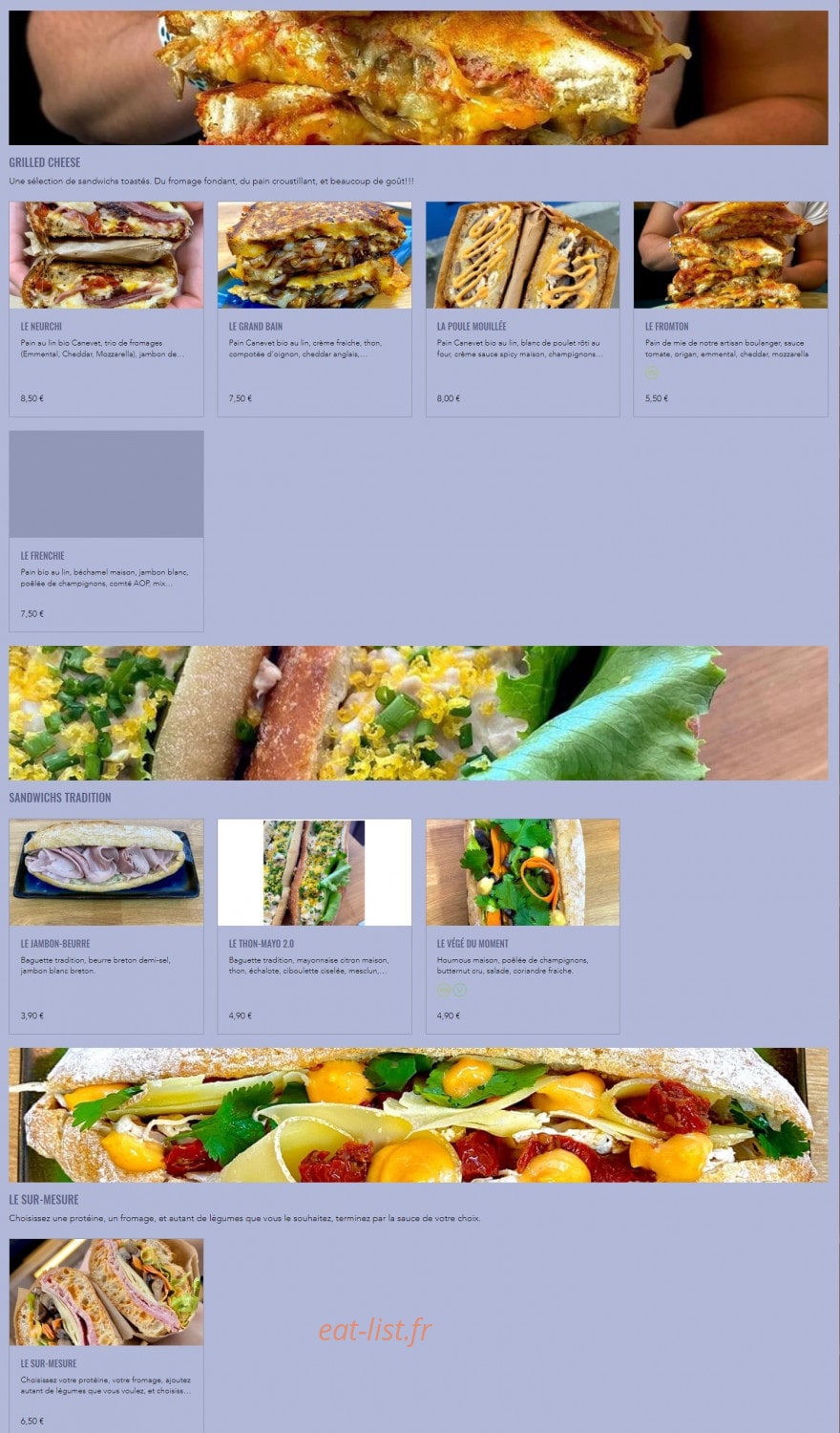 La Fine Bouffe — carte page 3