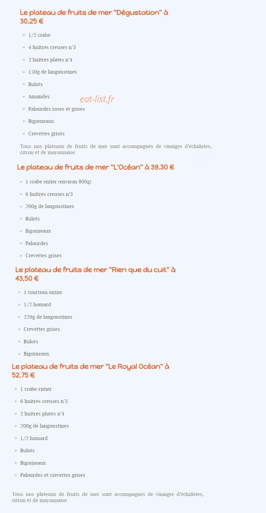 La Maison De L'Ocean — carte page 3