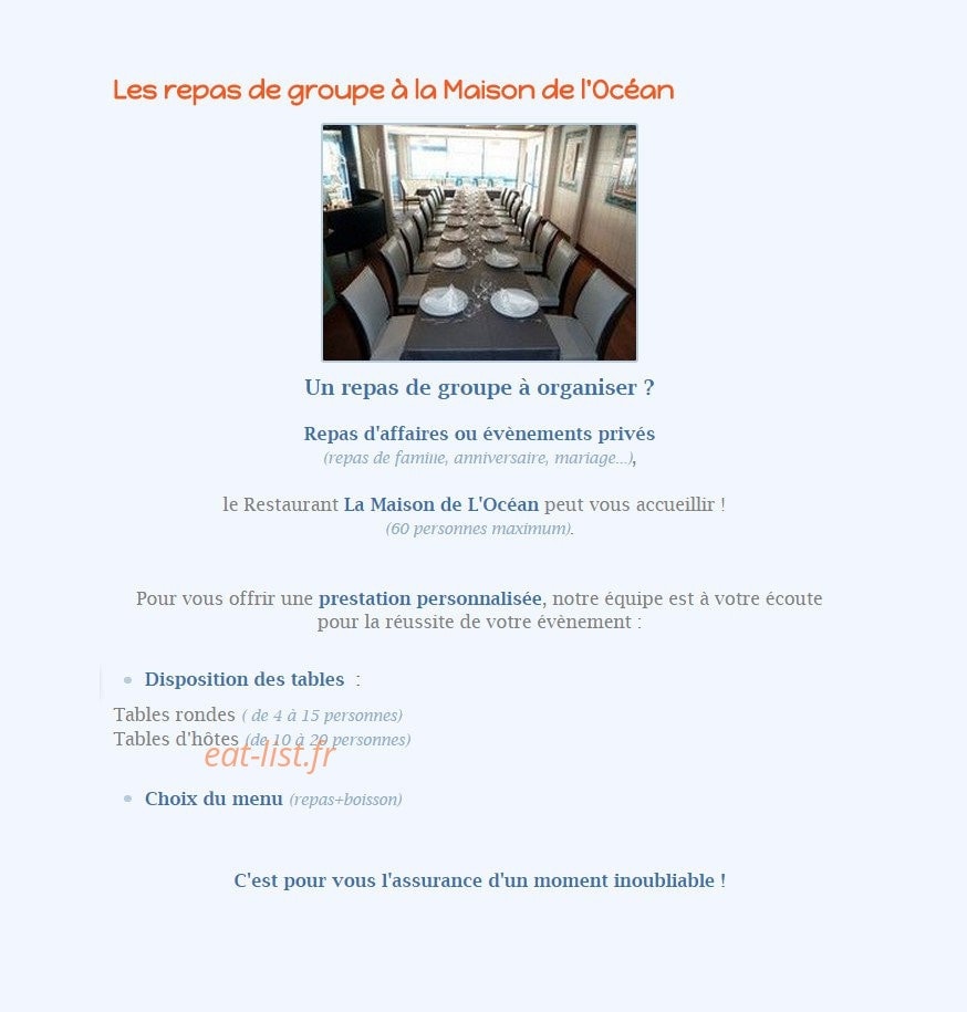 La Maison De L'Ocean — carte page 7