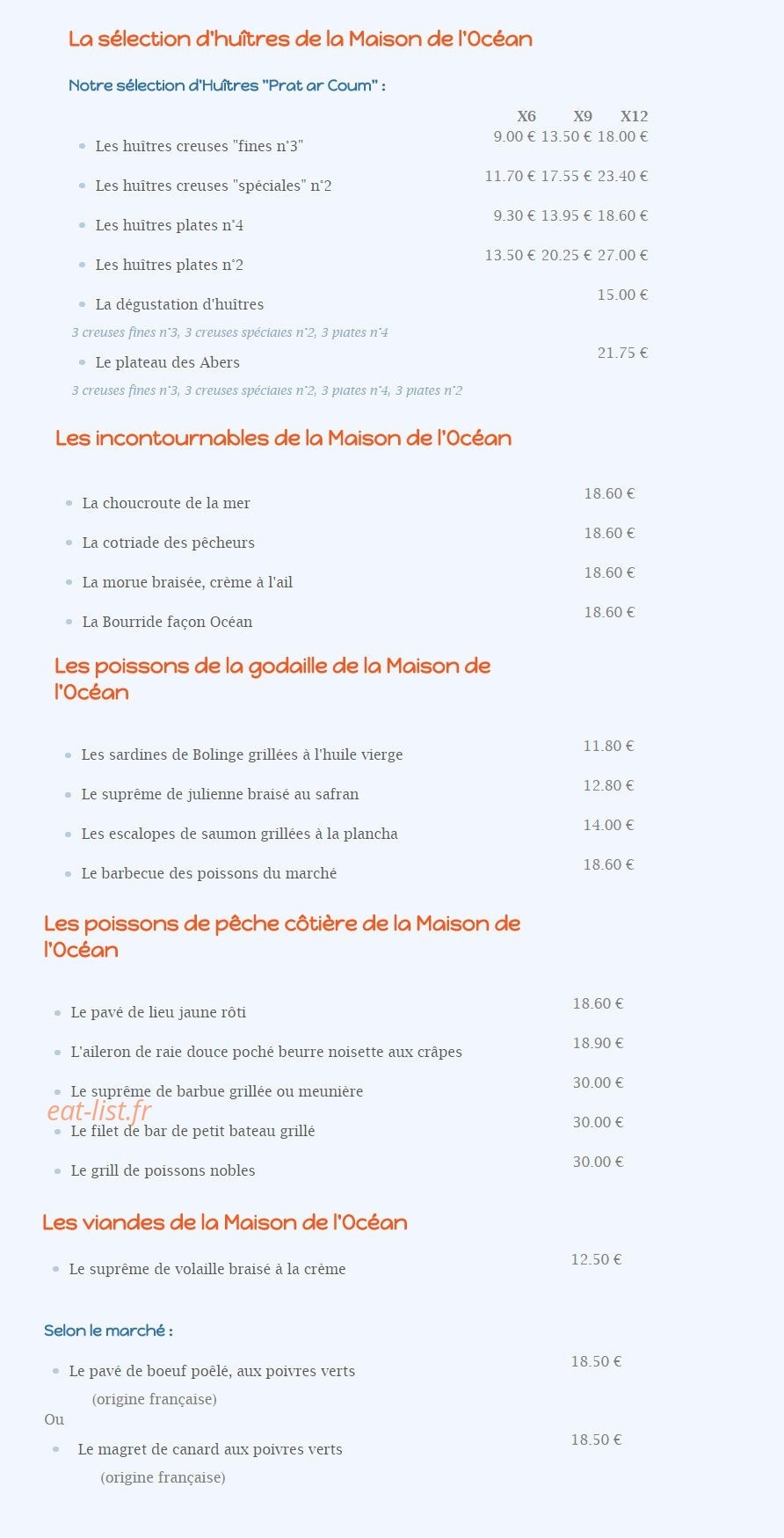 La Maison De L'Ocean — carte page 5