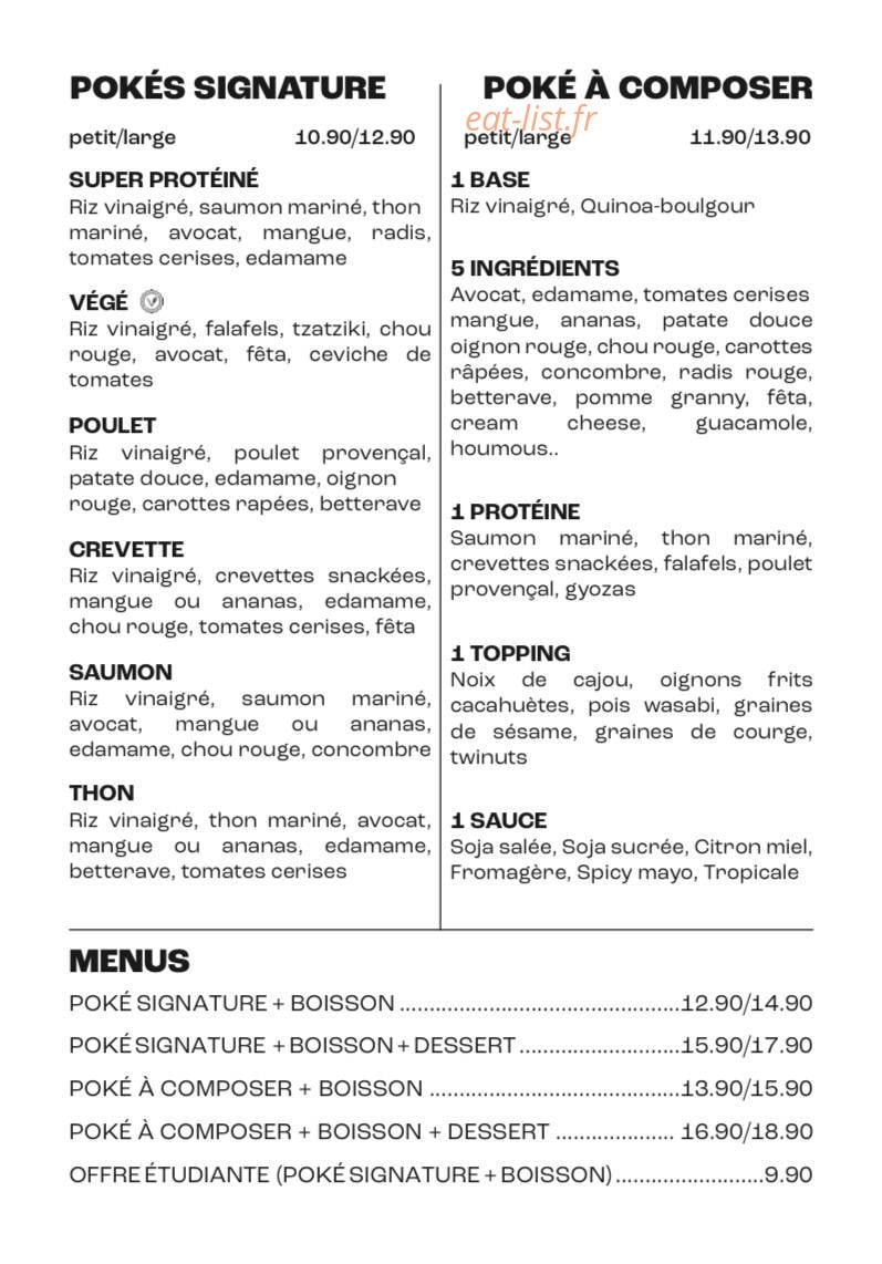 La poke du port — carte page 1
