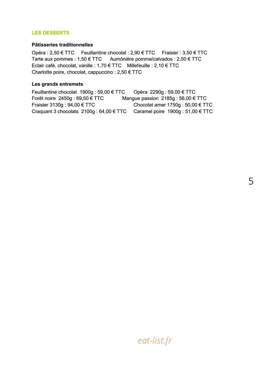 La table Bretonne — carte page 10