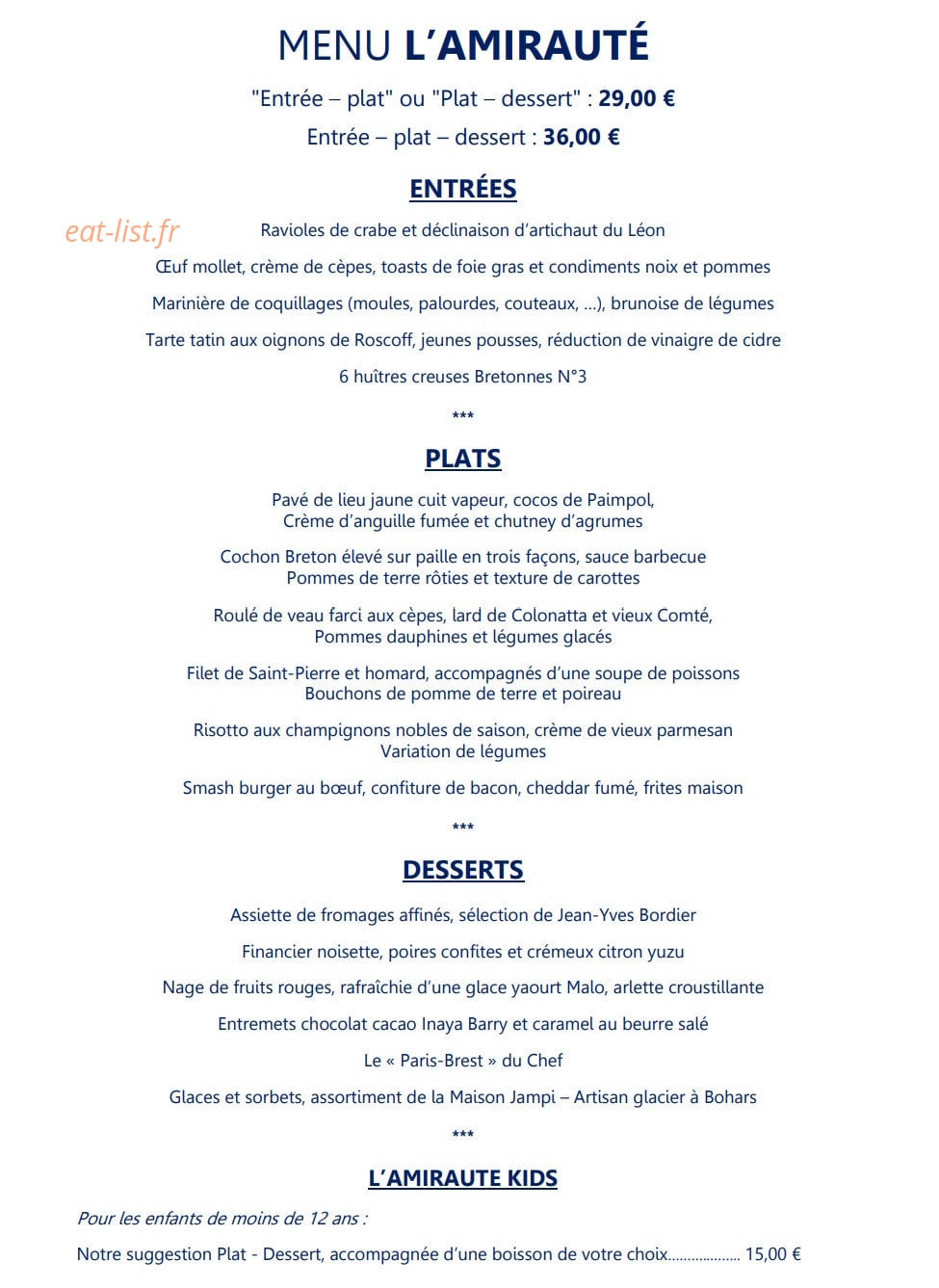 La Table de L'Amirauté — carte page 2