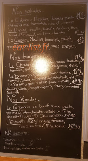 Le Bistrot — carte page 1