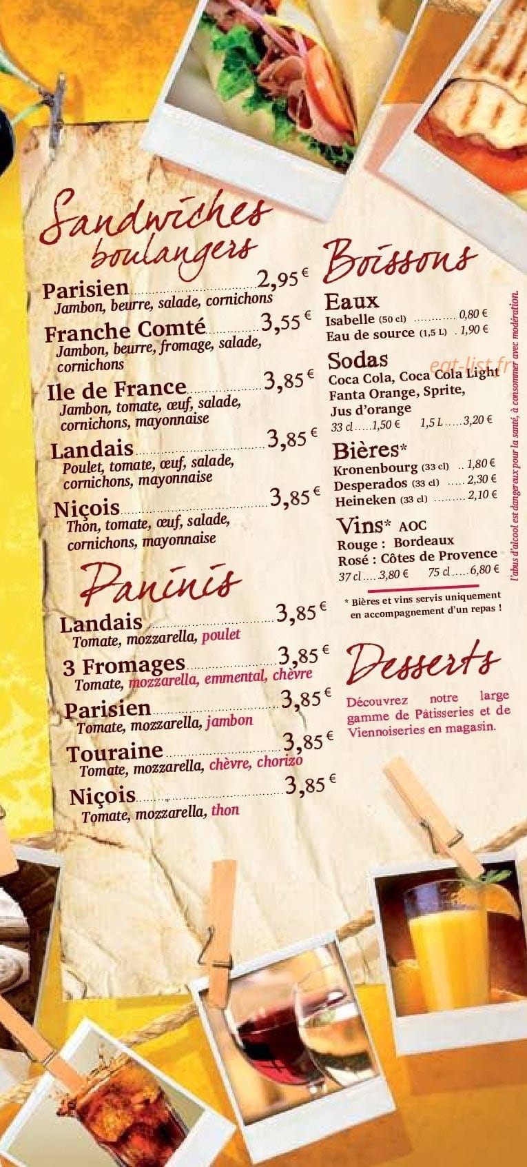 Le fournil des Provinces — carte page 4