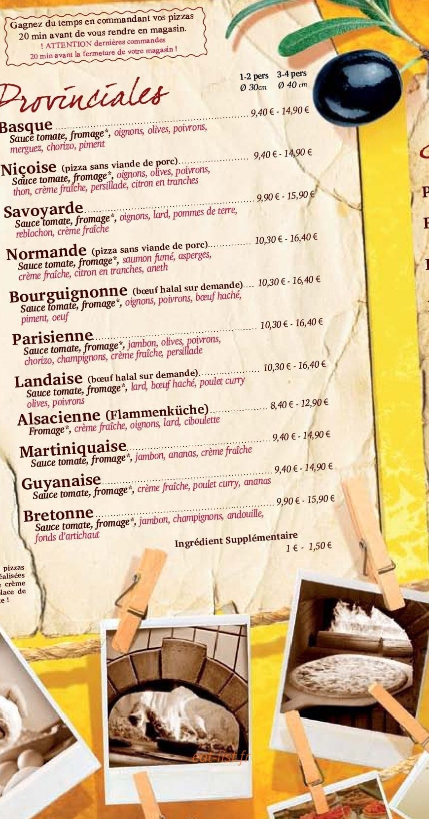Le fournil des Provinces — carte page 3