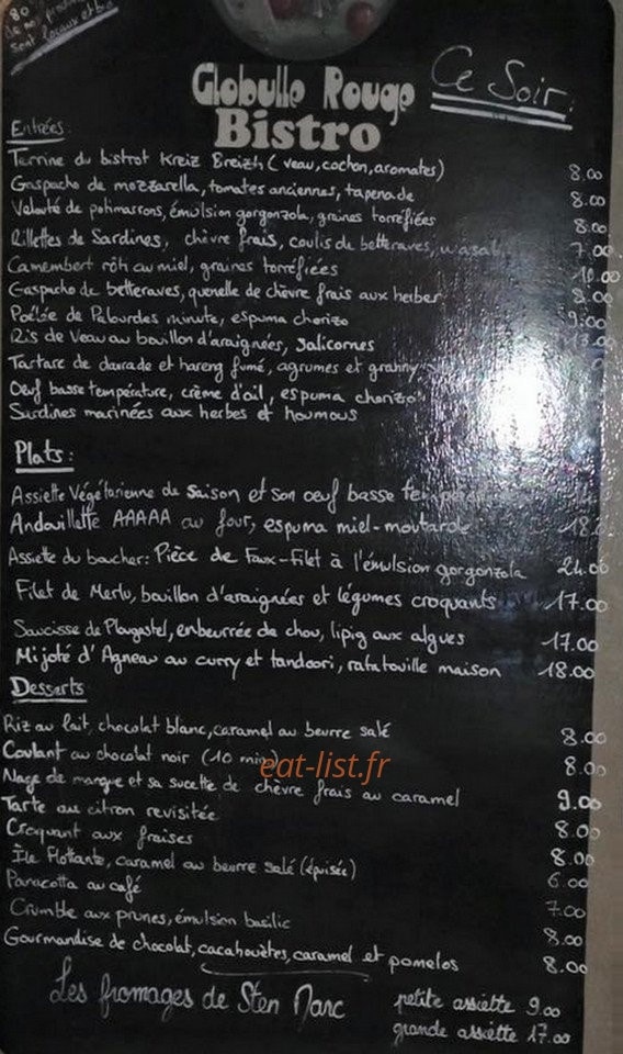 Le Globulle Rouge — carte page 1