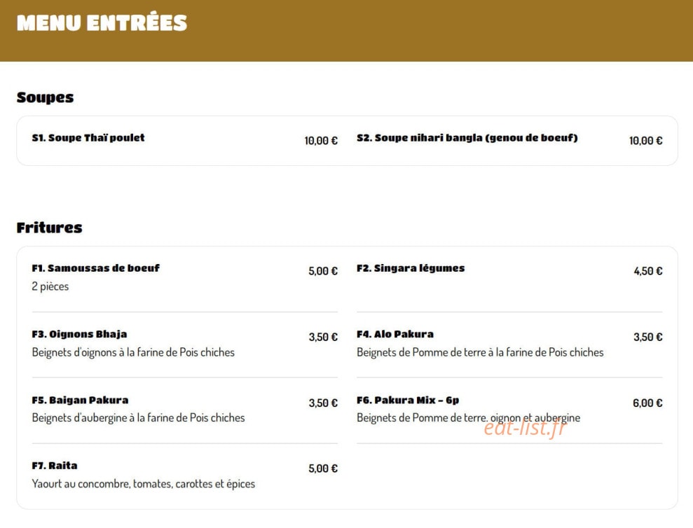 Le Maharaja — carte page 1