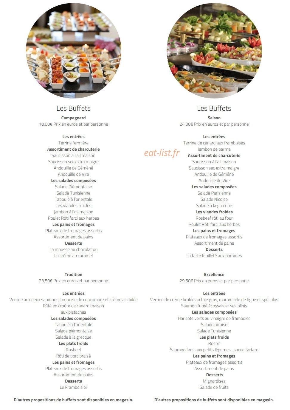Le Marché Gourmand — carte page 5
