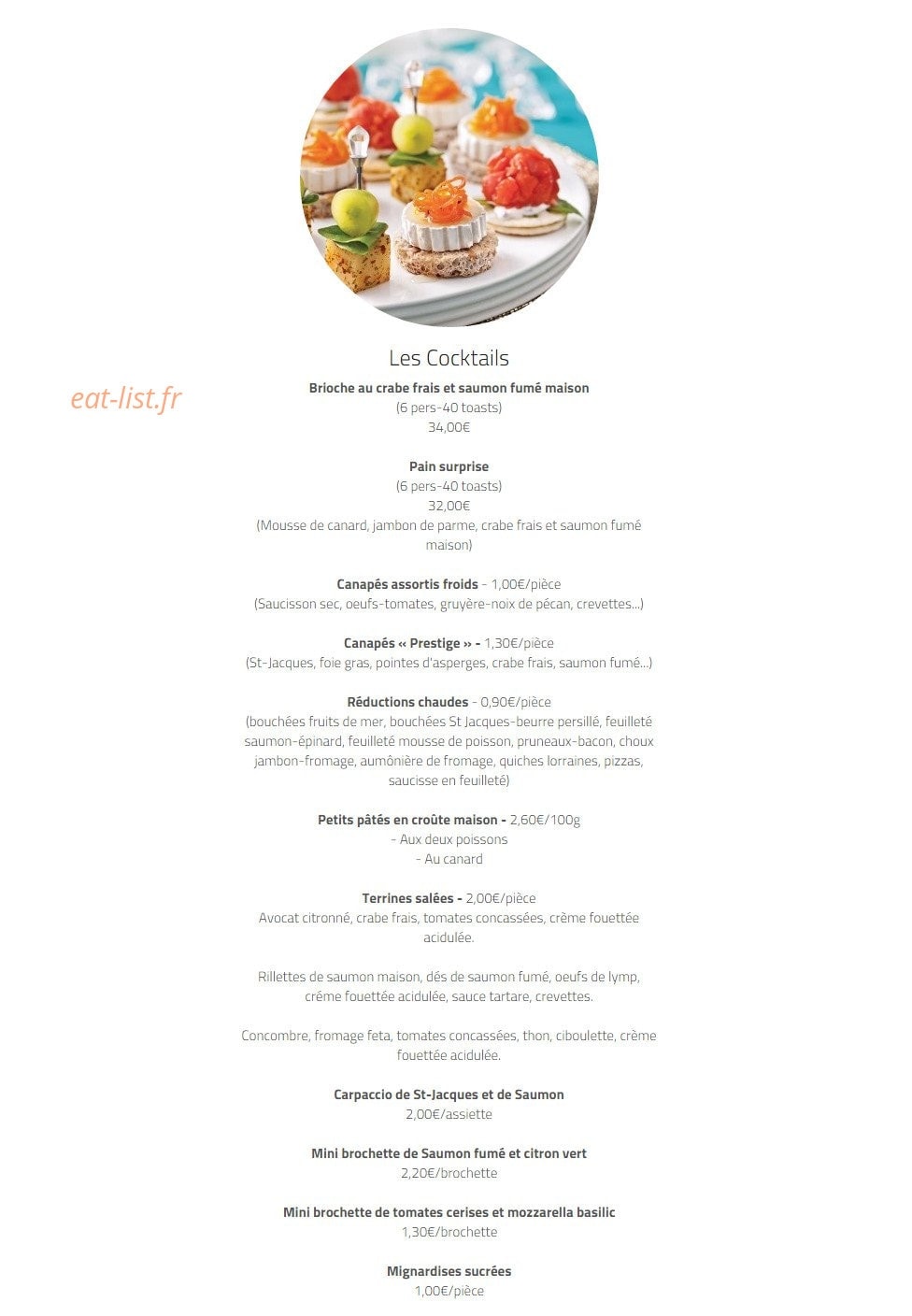 Le Marché Gourmand — carte page 6
