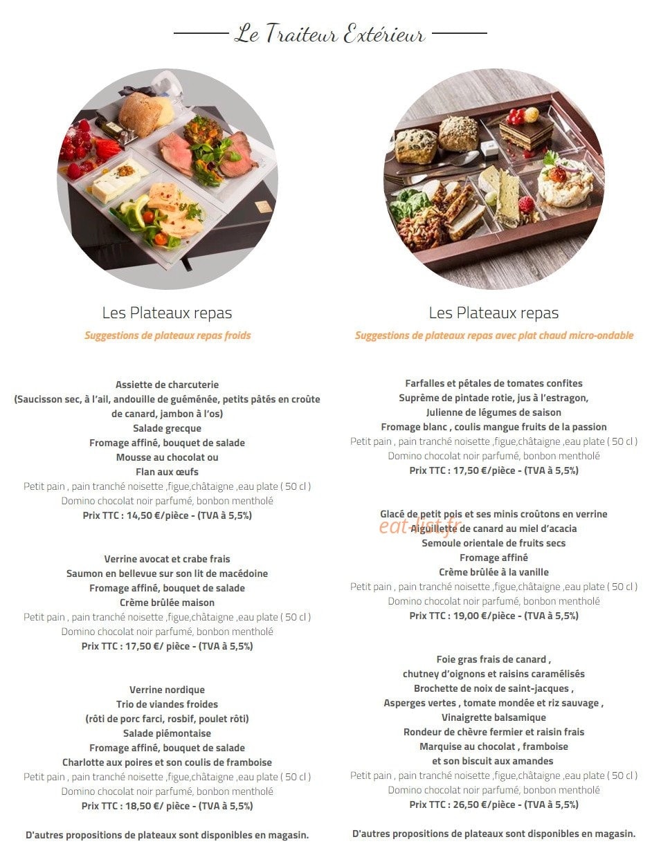 Le Marché Gourmand — carte page 4